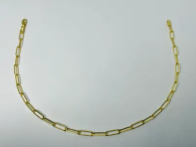 10kt Gold Paper Clip Anklet