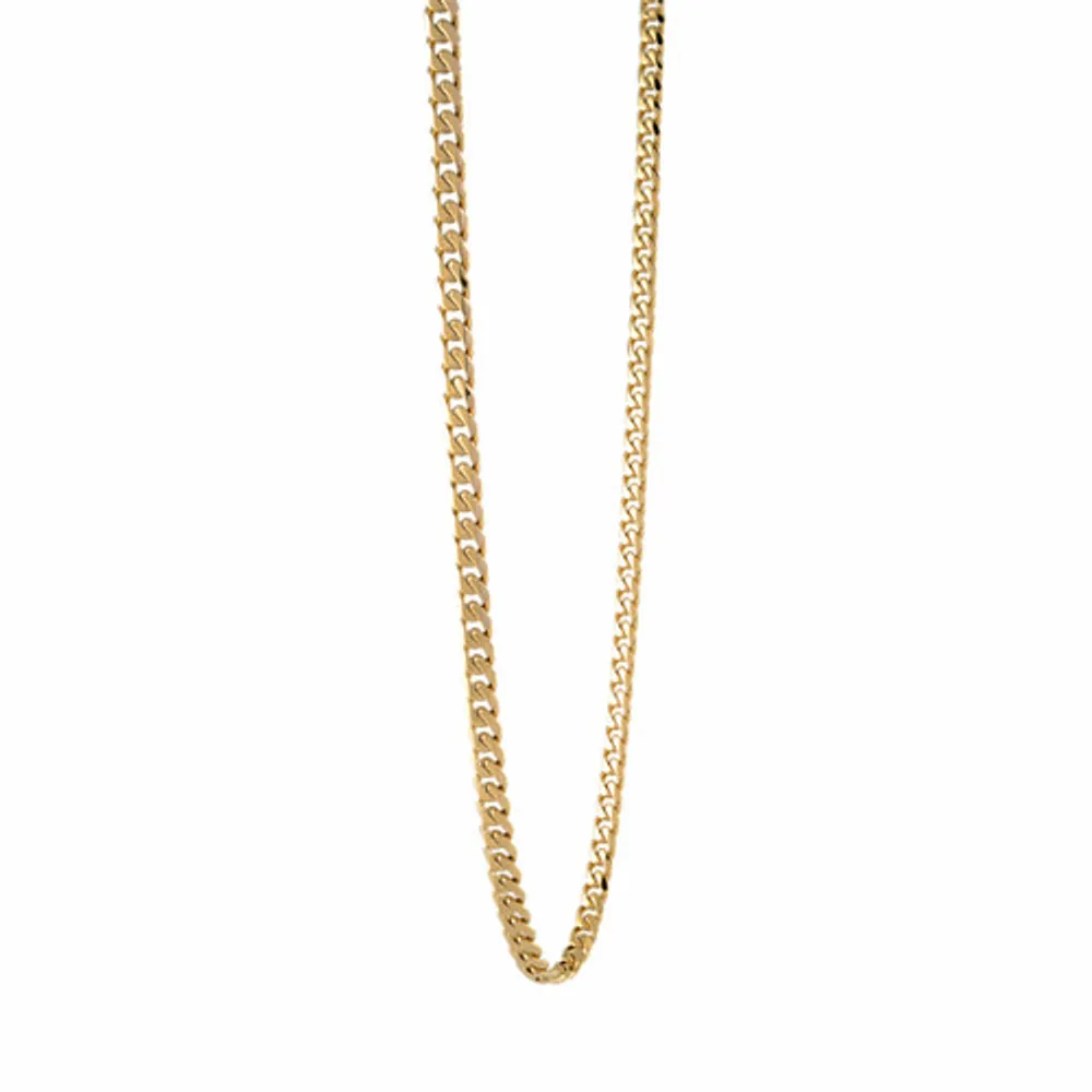 ITALGEM Gold Plated Stainless Steel 3.3mm Curb Chain