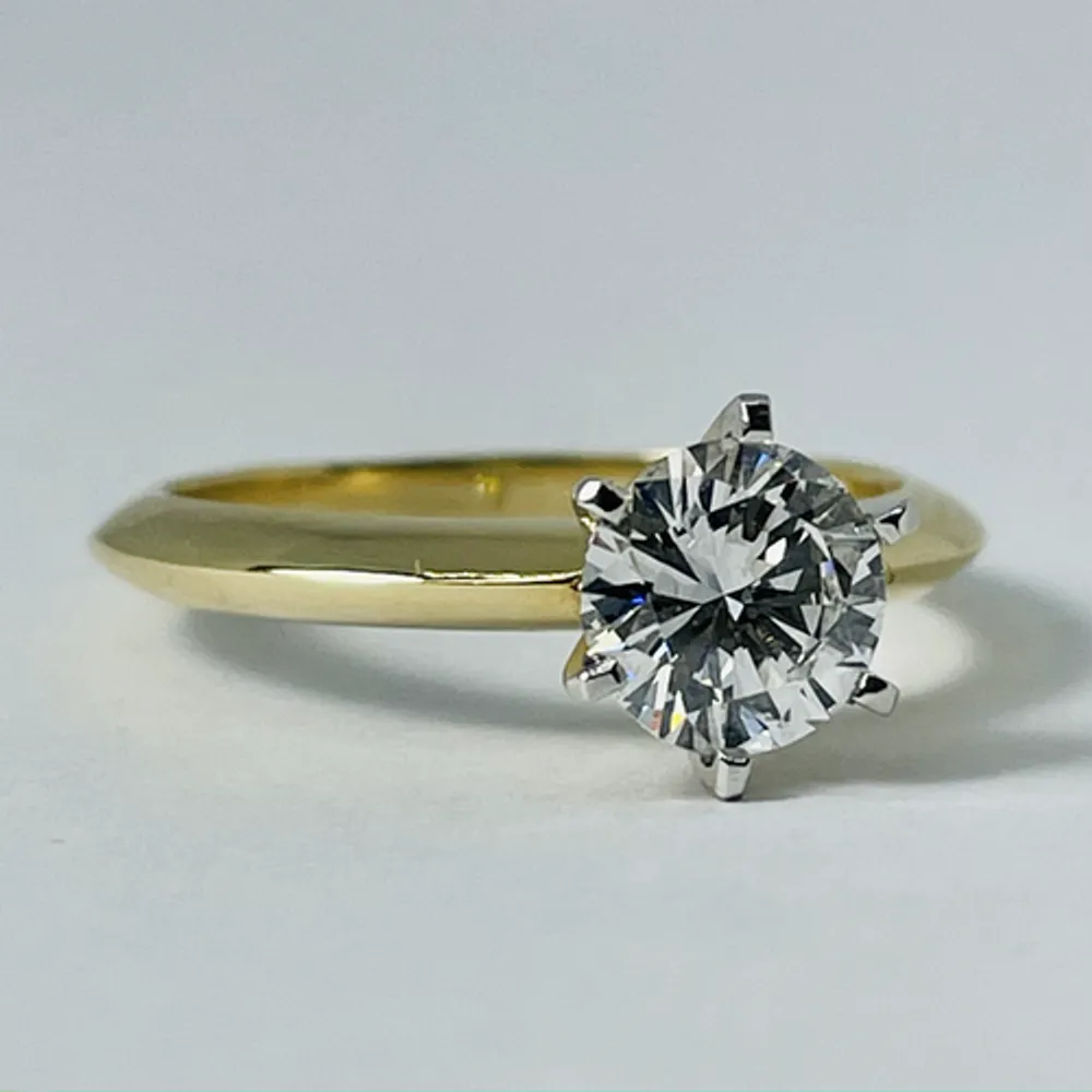 14kt Gold Diamond Solitaire Engagement Ring