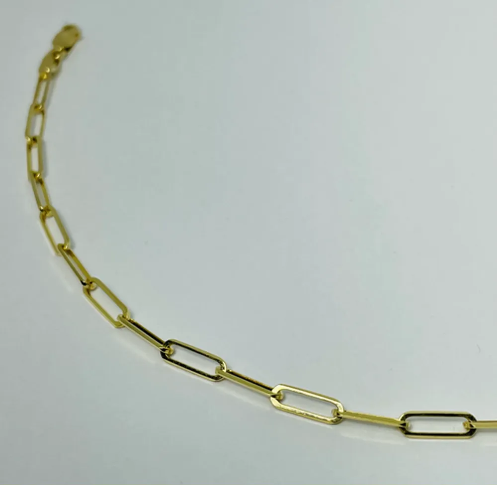 10kt Gold Paper Clip Chain