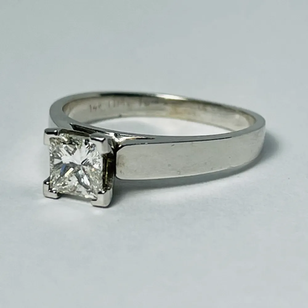 14kt White Gold Princess Cut Diamond Engagement Ring