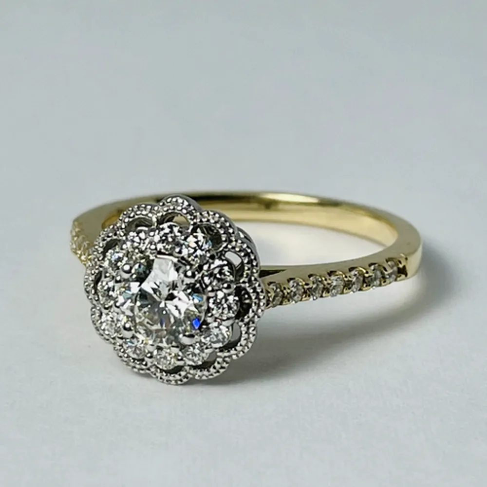 14kt Gold Canadian Diamond Engagement Ring