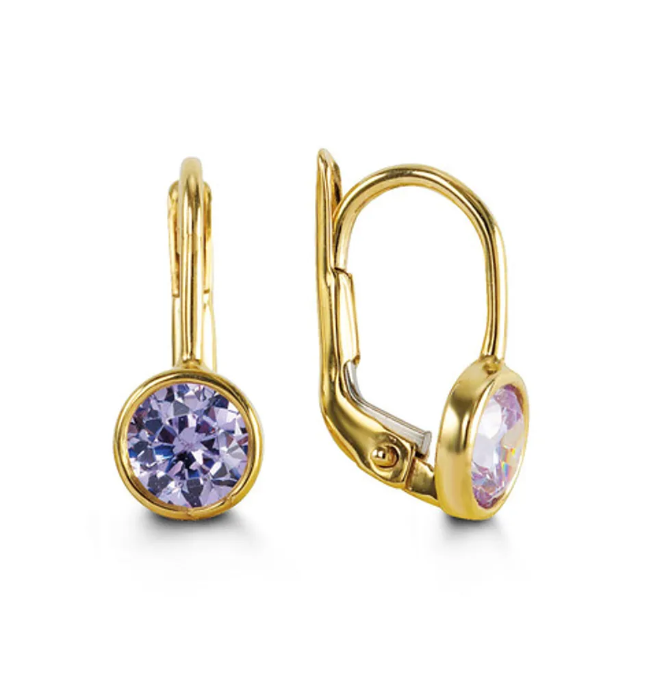 10kt Gold Dangling Earring with Birthstone