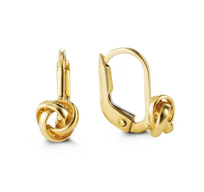 10kt Gold Baby Bella Love Knot Earrings