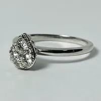14kt White Gold Pear Shaped Diamond Engagement Ring