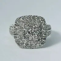 14kt White Gold 2.00ctw Diamond Double Halo Engagement Ring