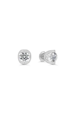 14kt Gold 1.00ctw Lab Diamond Half Moon Stud Earrings