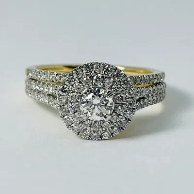 14kt Gold Diamond Engagement Ring Set