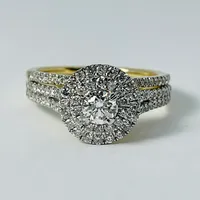 14kt Gold Diamond Engagement Ring Set