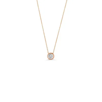 10K YG 0.04CT Hope Diamond Bezel Pendant with Chain