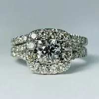 14kt White Gold 2.00ct Engagement Ring Set