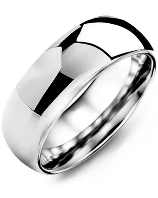 Men's Classic Wide Polished Tungsten Wedding Ring