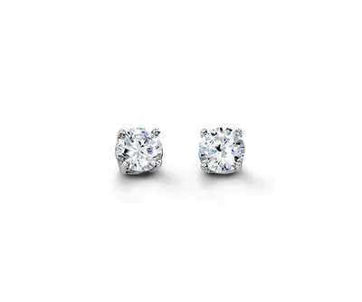 Sterling Silver CZ Studs 5mm