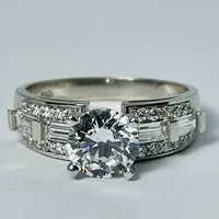 10kt White Gold CZ Set