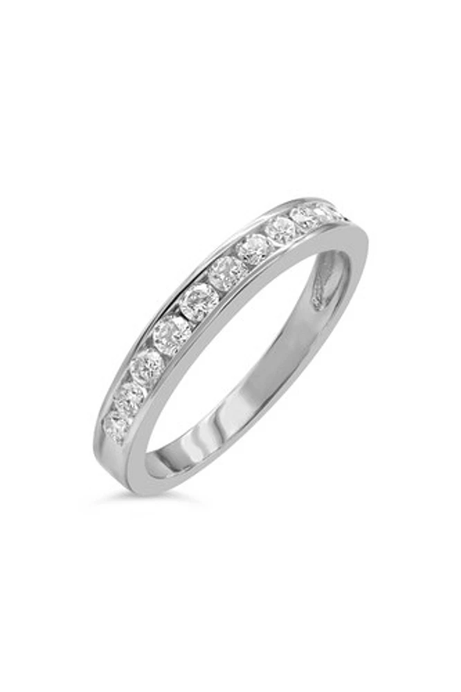 10K WHITE GOLD DIAMOND 0.75TDW CHANNEL SET BAND