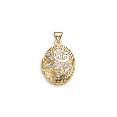 10kt Gold Sentiments Oval Shaped Locket