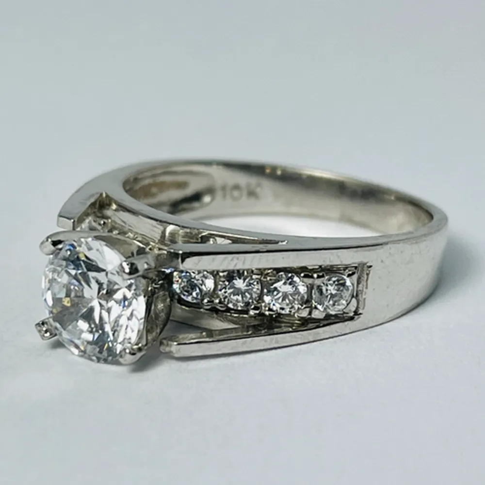 10kt White Gold CZ Set