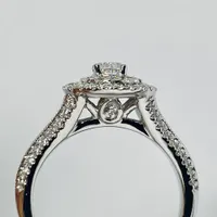 14kt White Gold Oval Diamond Ring 1.00ctw