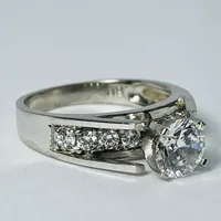 10kt White Gold CZ Set