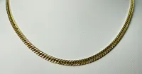 10kt Gold Two-Tone Diamond Cut Curb Chain