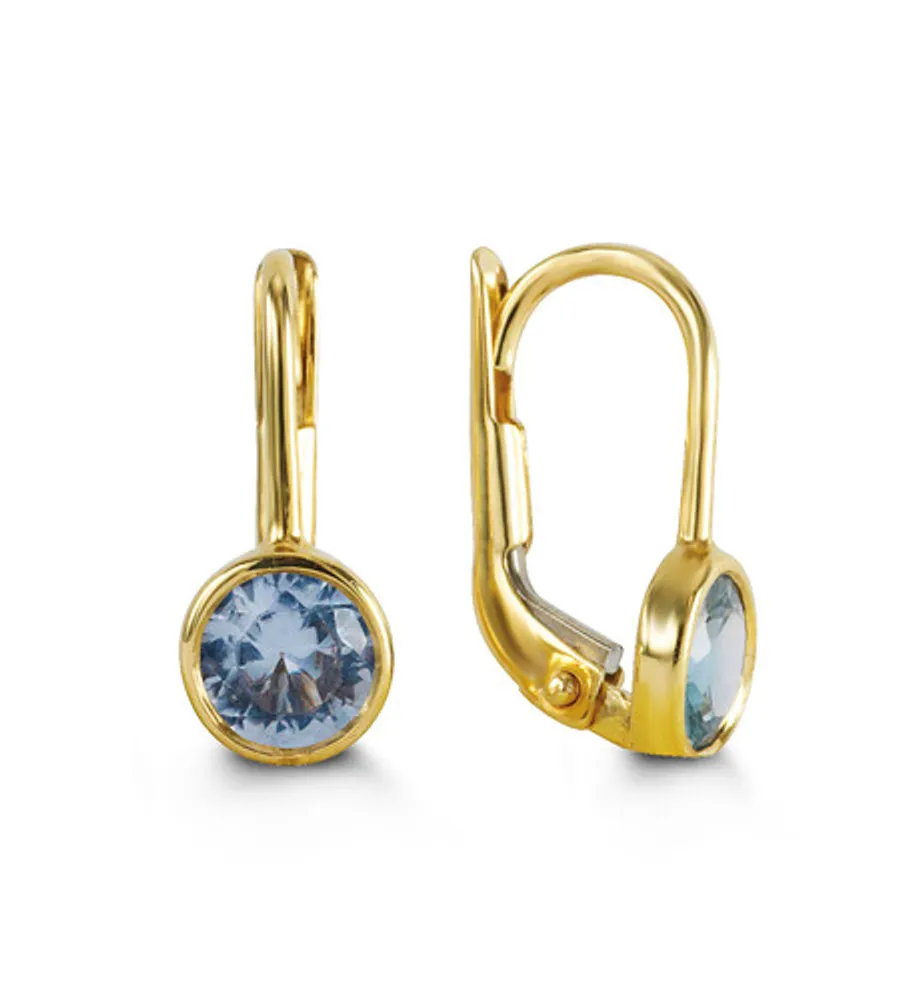 10kt Gold Dangling Earring with Birthstone