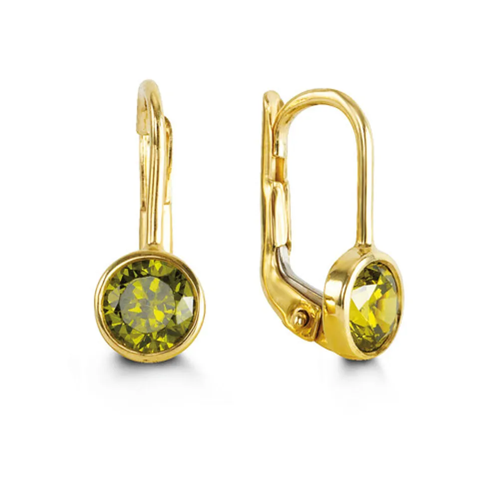 10kt Gold Dangling Earring with Birthstone