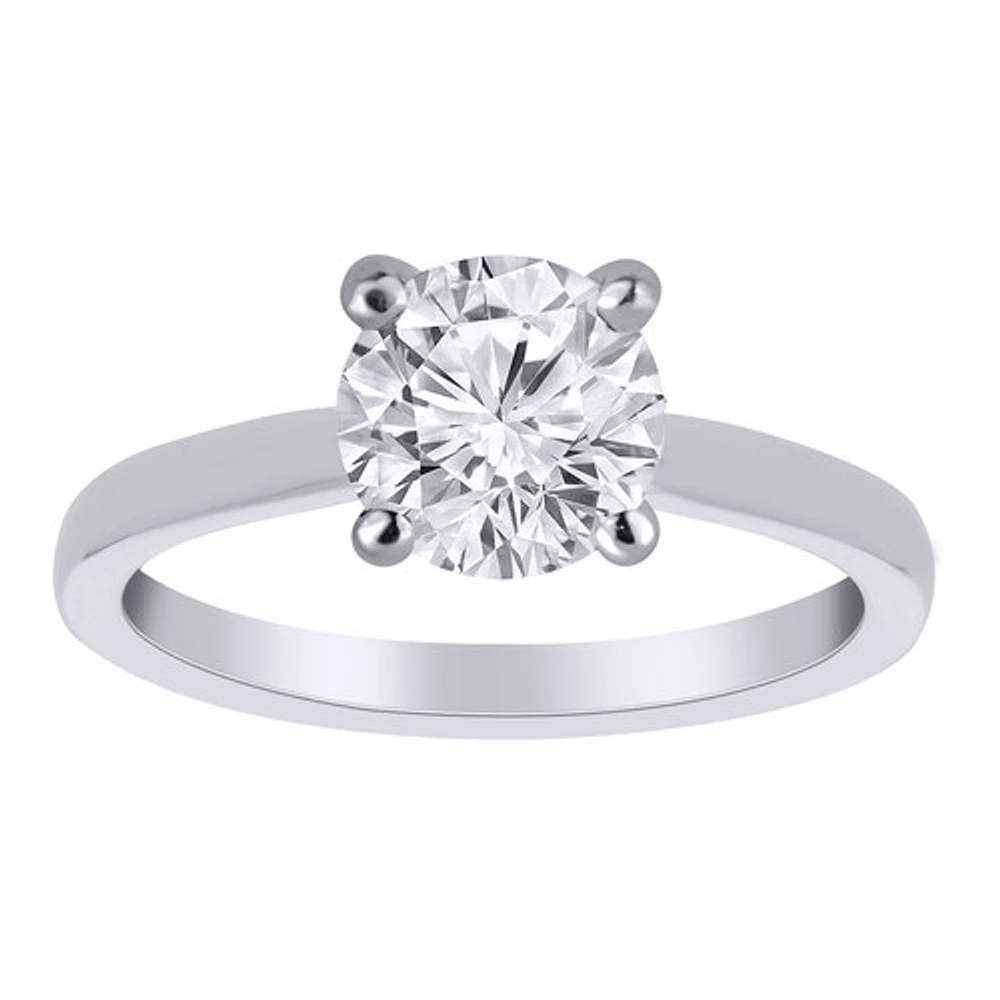 14kt Gold Lab-Created Diamond Engagement Ring 2.00ct Solitaire