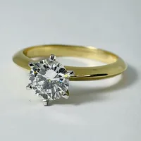 14kt Gold Diamond Solitaire Engagement Ring