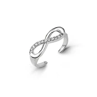 10kt Gold Toe Ring with CZ, Infinity Design