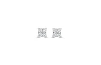 10K Gold 0.12ct Diamond Mirage Princess Illusion Studs