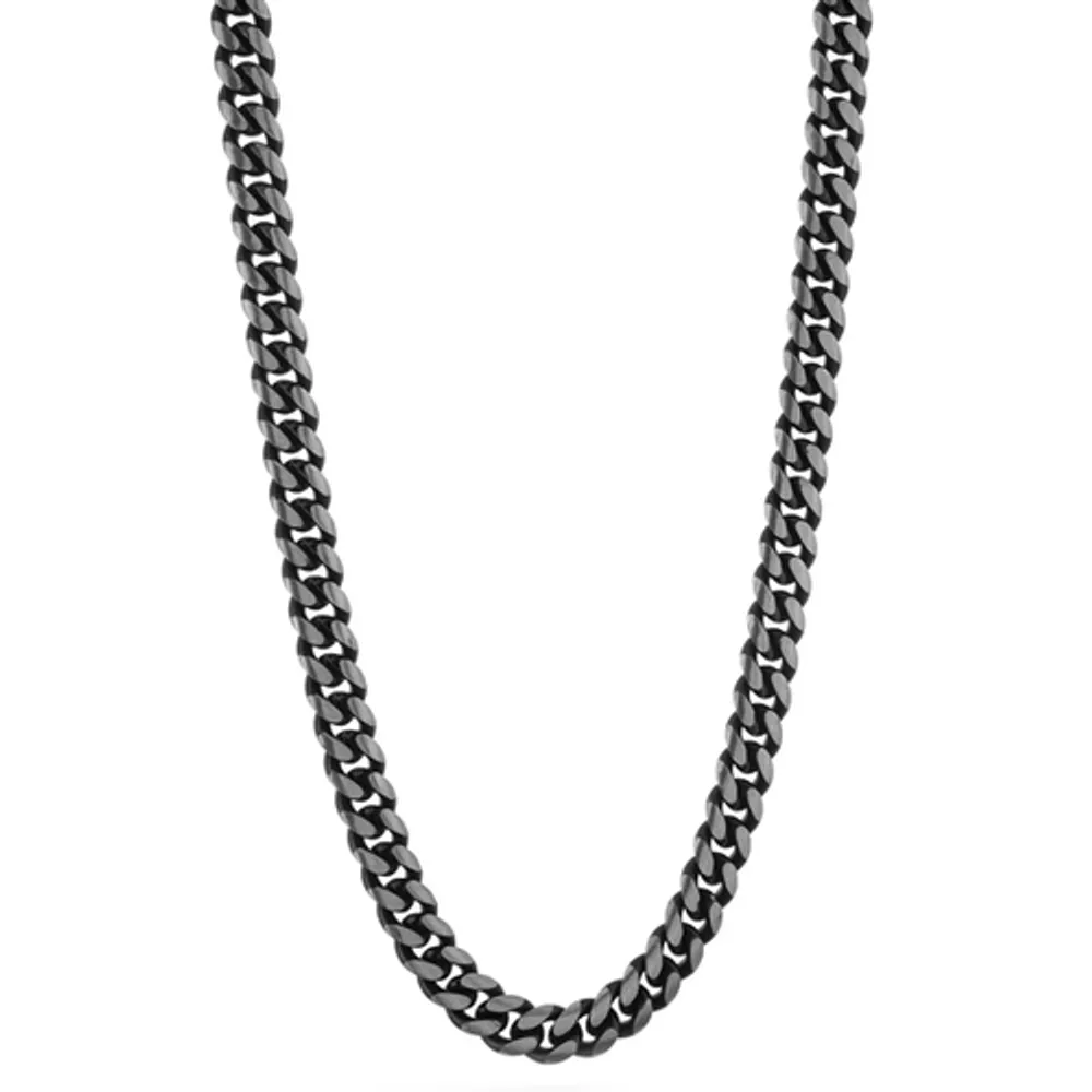 ITALGEM 8MM Black Cuban Chain