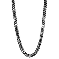 ITALGEM 8MM Black Cuban Chain