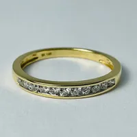 14kt Gold Diamond Band, Channel Set 0.25ctw