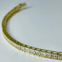 10kt Gold Cubic Zirconia Tennis Bracelet