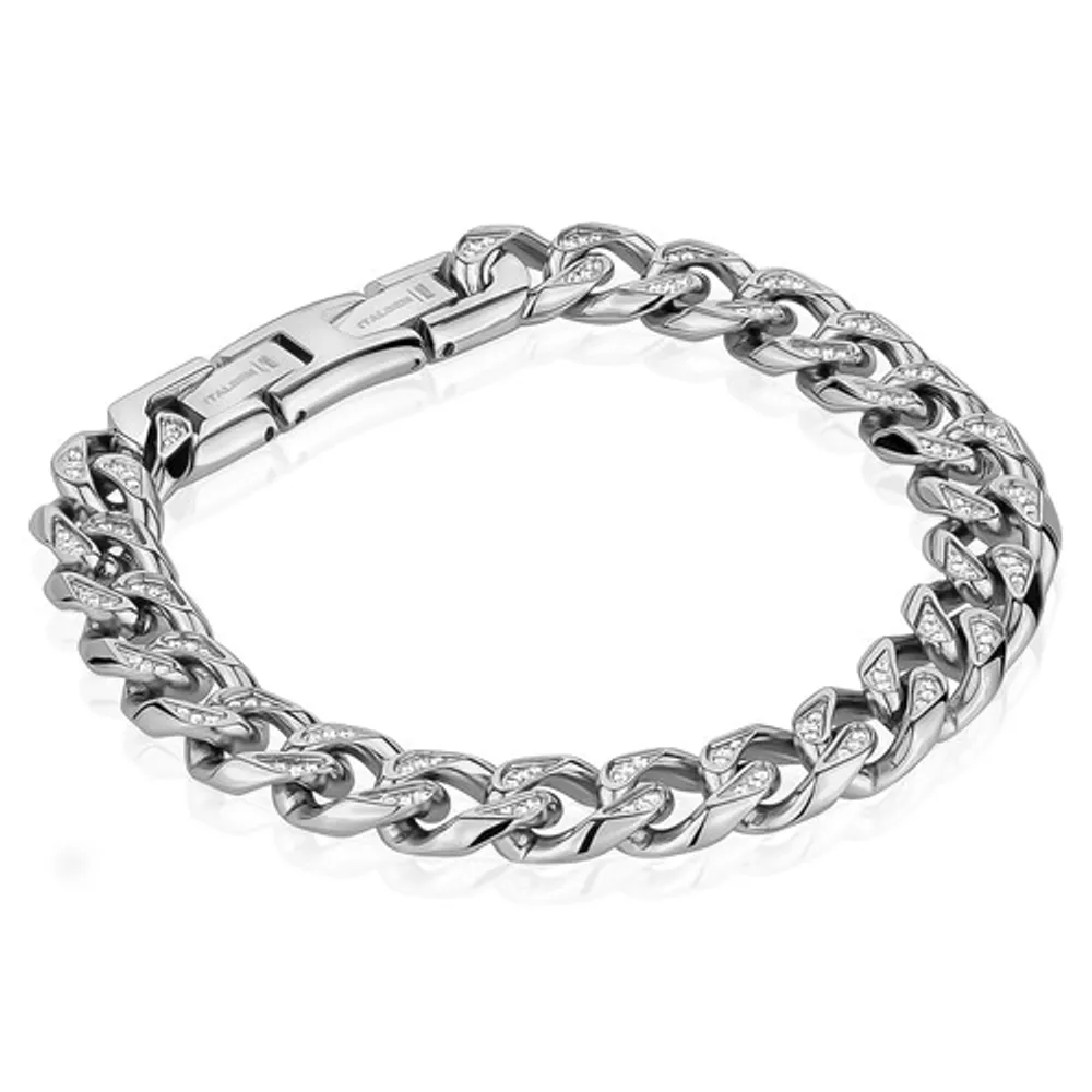 ITALGEM 10.5MM Cuban CZ Bracelet