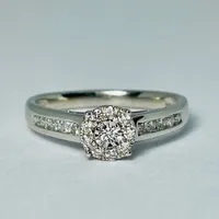 14kt White Gold 0.50ctw Diamond Engagement Ring Set