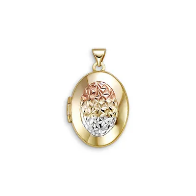 10kt Gold Sentiments Oval Shaped Locket