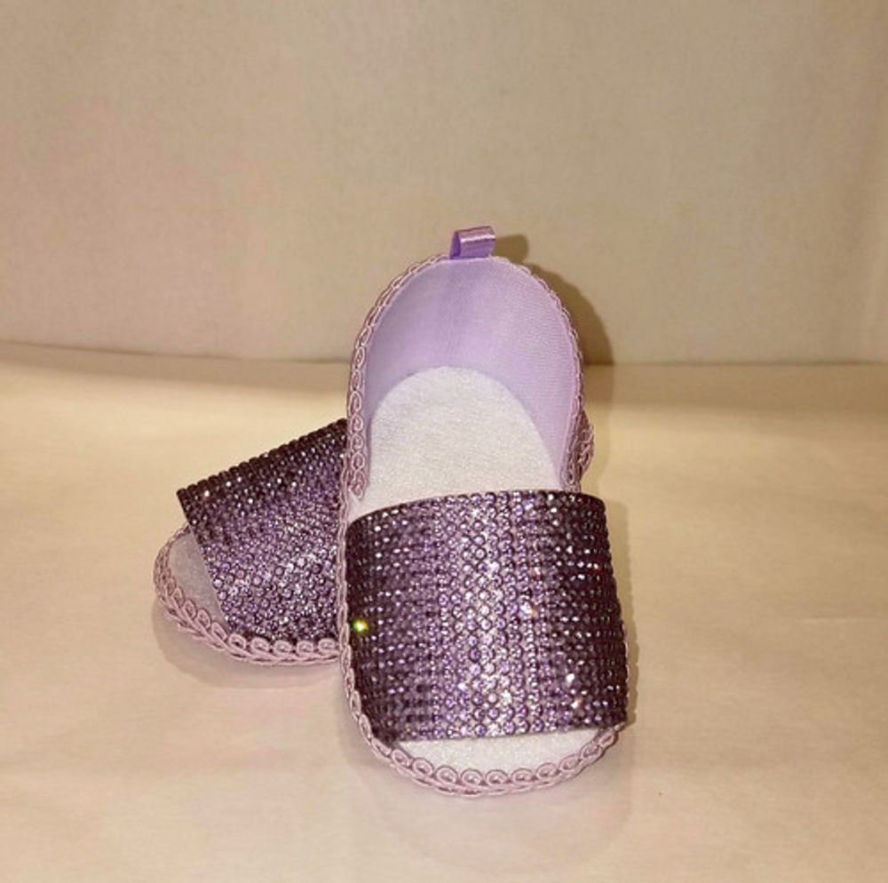 Artisanal Shoes:  Lilac Rhinestones