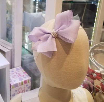 Linen Bow Headband