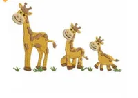 Giraffe Family Burping Cloth