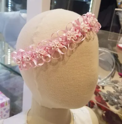 Emma satin flower headband