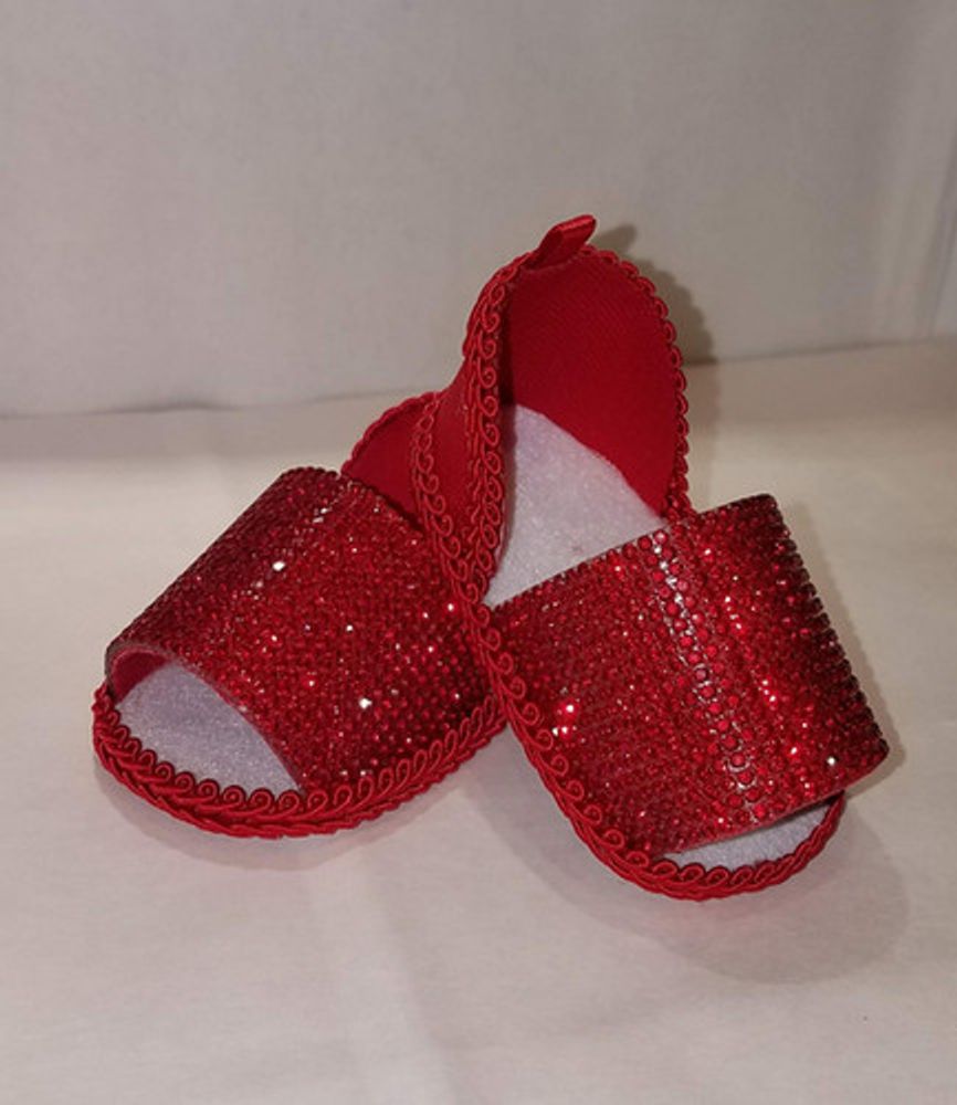 Artisanal Shoes: Red Rhinestones