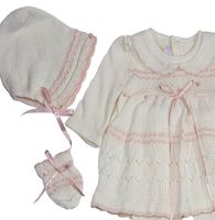 Newborn Knitted Girl Dress Set (Tejido)