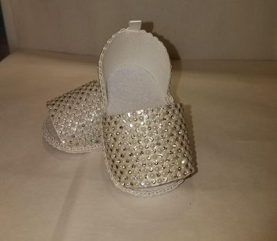 Artisanal Shoes: Pearls & Silver Rhinestones
