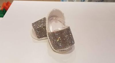 Artisanal Shoes:  Silver Rhinestones