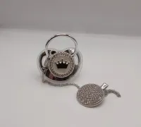 Rhinestone Pacifier with clip