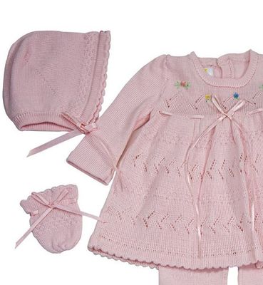 Newborn Knitted Girl Dress Set (Tejido)