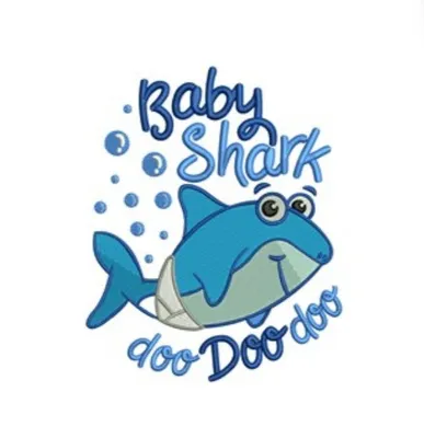 Baby Shark Burping Cloth