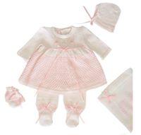 Newborn Knitted Girl Dress Set (Tejido)