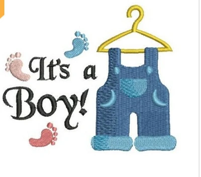 It's a Boy Overalls Burping Cloth